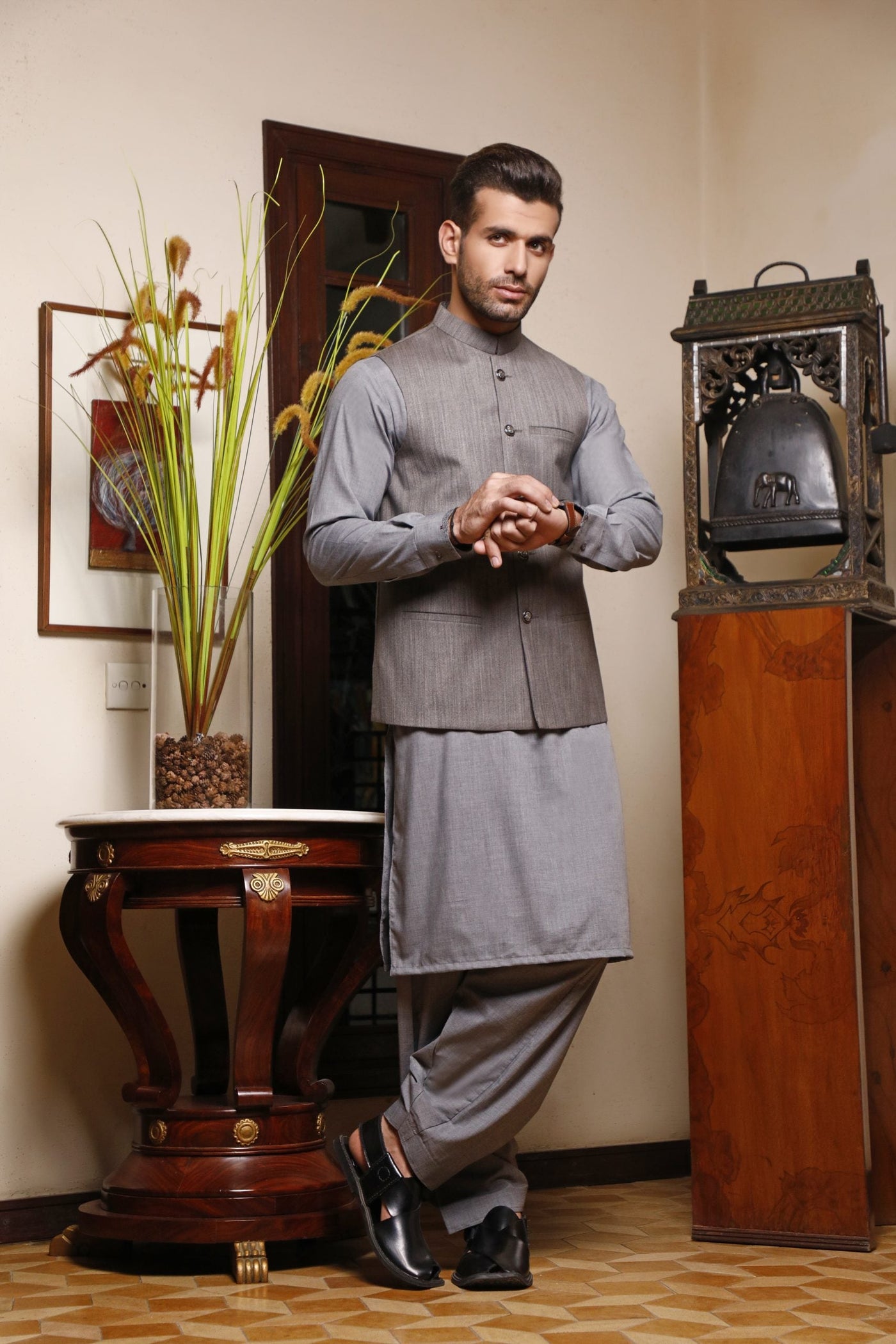 Smoky Grey Waist Coat