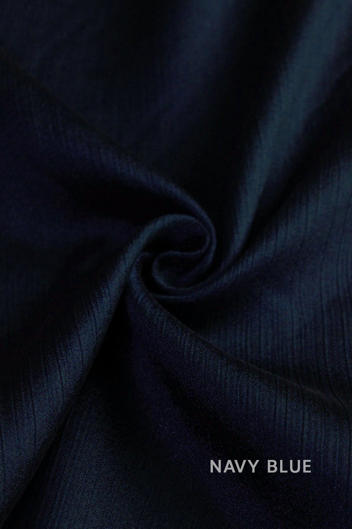 Crinkle  Satin - Navy Blue